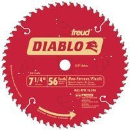 DIABLO Diablo D0756N Circular Saw Blade, 7-1/4 in Dia, Carbide Cutting Edge, 5/8 in Arbor D0756N